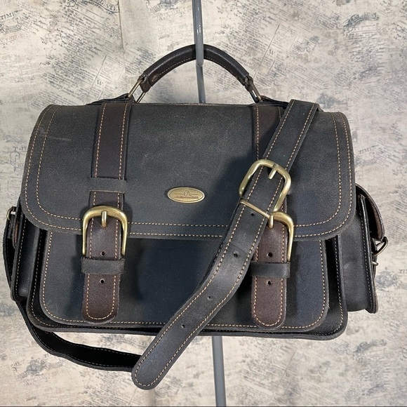 Vintage Handmade Thick Leather Crossbody by Golden Fleece Greece Retro - Picture 1 of 14